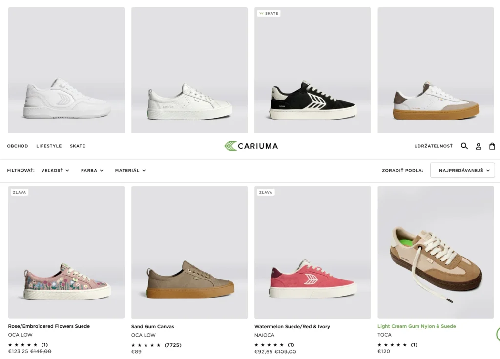 Cariuma na Slovensku