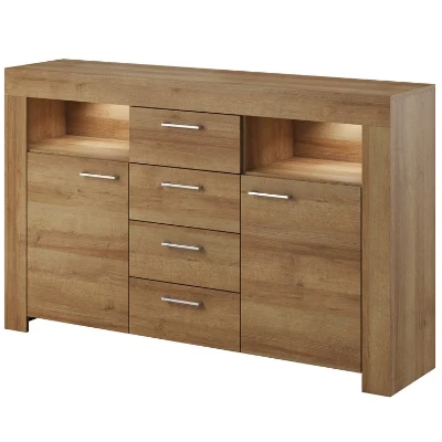 Široká komoda SKY, dub riviera